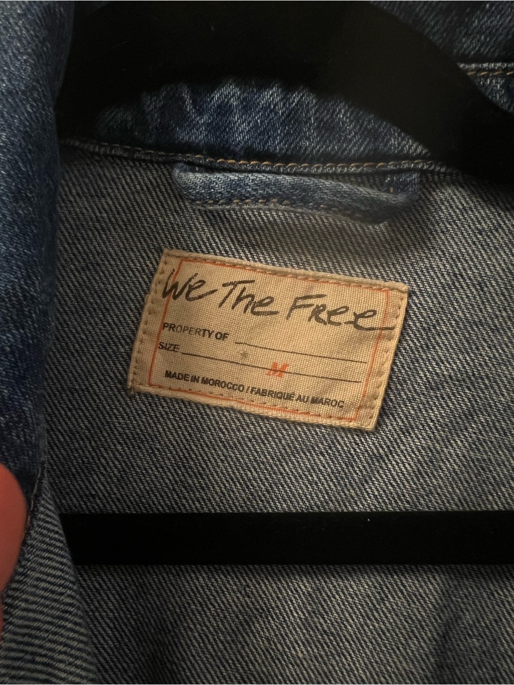 We The Free Dark Blue Oversized Denim Jacket - Picture 8 of 8